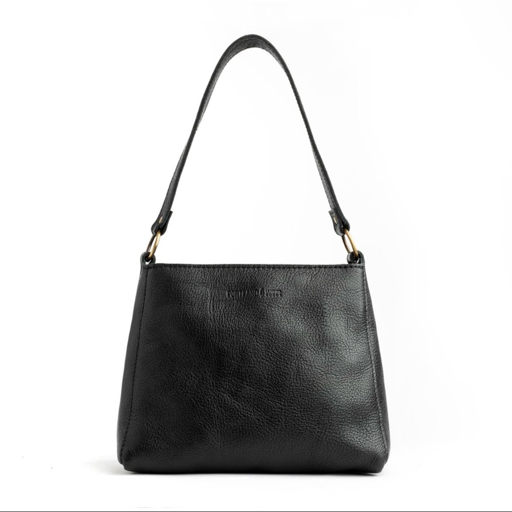Portland Leather Goods Triangle bag in PEBBLED BLACK
